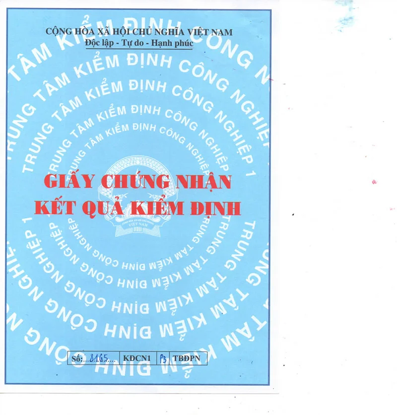 Giấy chứng nhận kết quả kiểm định HLEP TL3.1