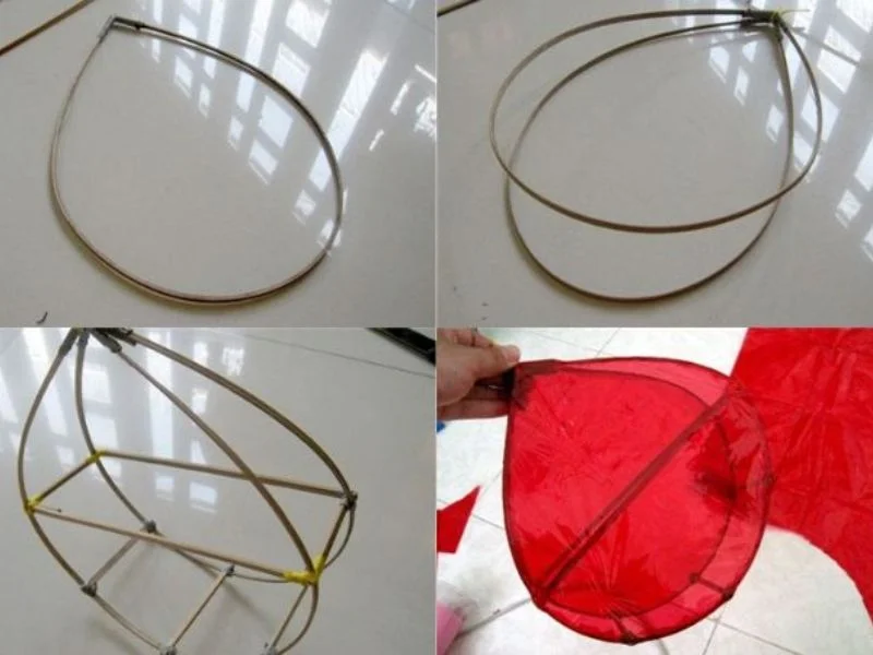 Lồng đèn Trung Thu làm từ giấy gói quà cũ