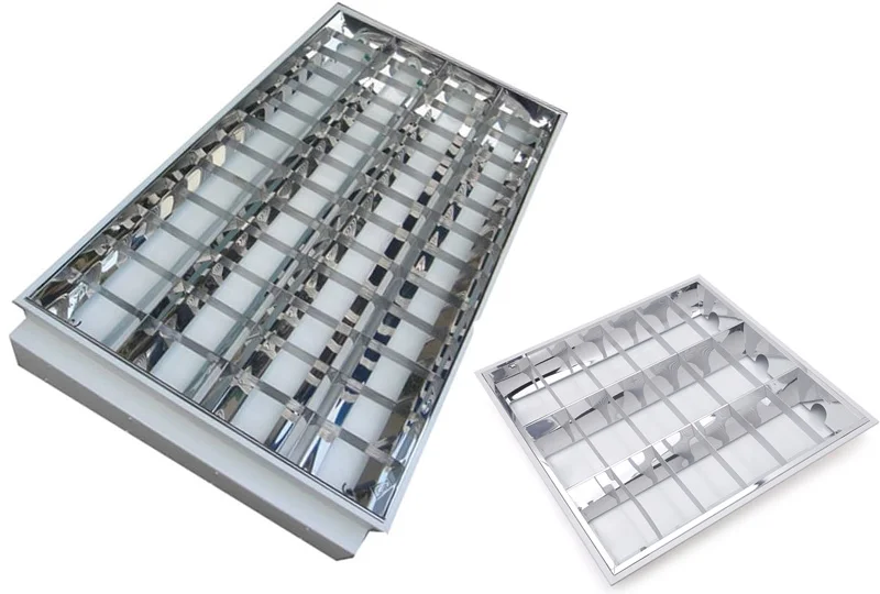 Máng đèn LED âm trần có chóa tán quang