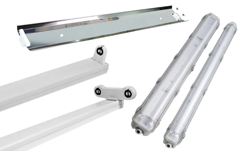 Máng đèn LED đơn, máng đèn LED đôi