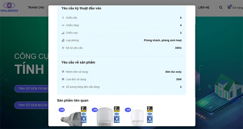 Tính số lượng đèn LED bulb 30w chiếu sáng thực tế